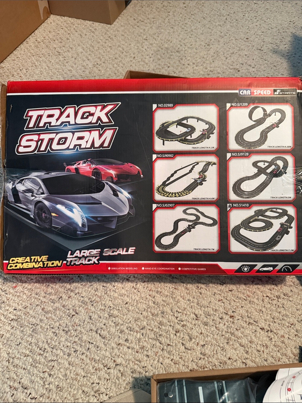 Large Scale Race Track Set - Red & Black